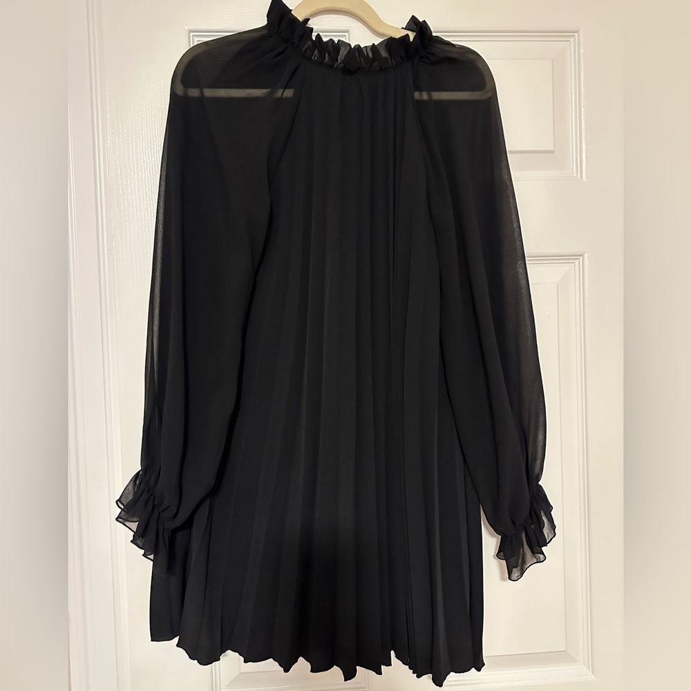 knee length dresses for ladies Zara Embellished Bandeau Cowl Neck Mini Dress in Black main image 1